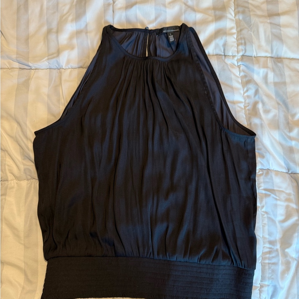 White House Black Market Black Halter Blouse